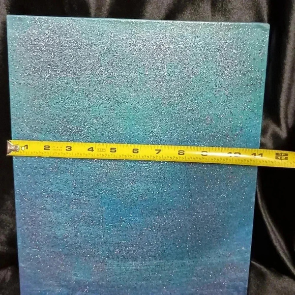11x14 blue ombre sparkly canvas painting - Picture 1 of 3